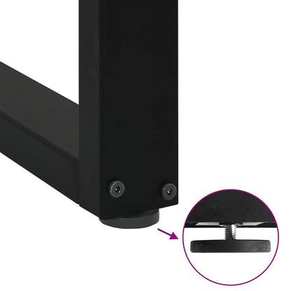 Bar Table Legs U-Shaped 2 pcs Black 50x(110-111) cm Steel