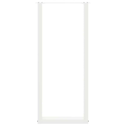 Bar Table Legs U-Shaped 2 pcs White 50x(110-111) cm Steel