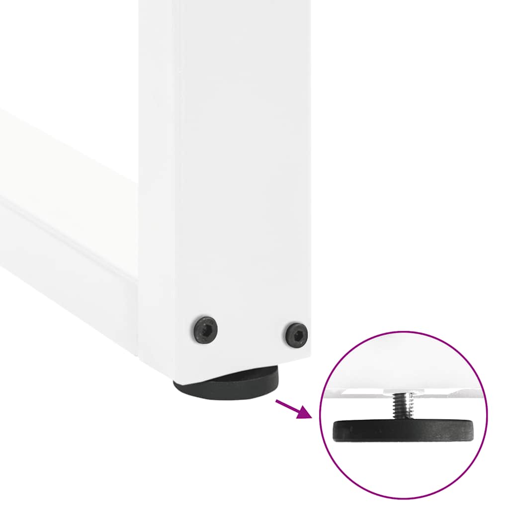 Bar Table Legs U-Shaped 2 pcs White 50x(110-111) cm Steel