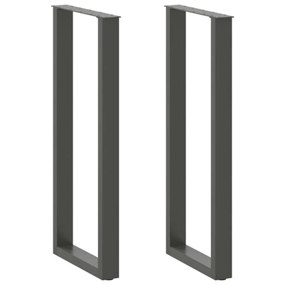 Bar Table Legs U-Shaped 2 pcs Anthracite 50x(110-111) cm Steel