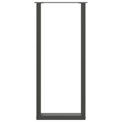 Bar Table Legs U-Shaped 2 pcs Anthracite 50x(110-111) cm Steel