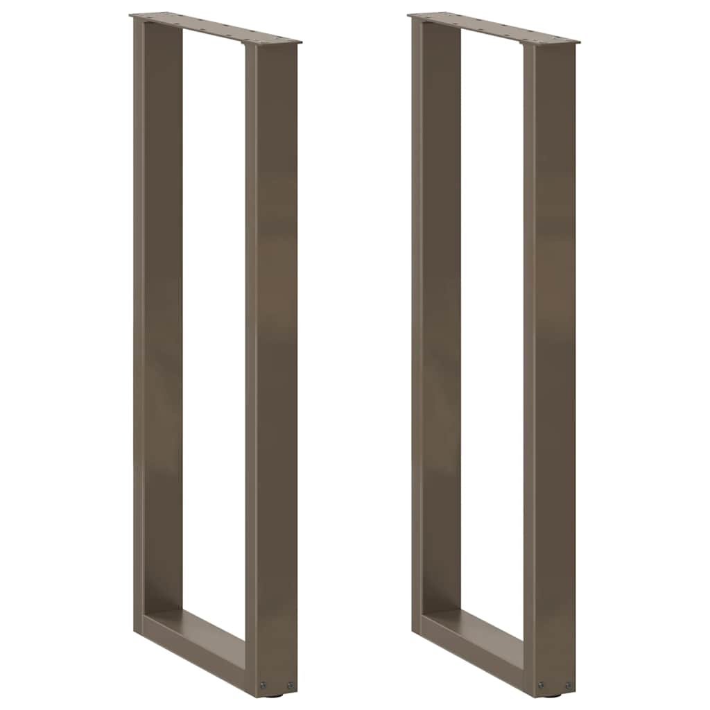 Bar Table Legs U-Shaped 2 pcs Natural Steel 50x(110-111) cm Steel