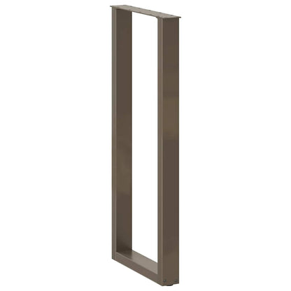 Bar Table Legs U-Shaped 2 pcs Natural Steel 50x(110-111) cm Steel