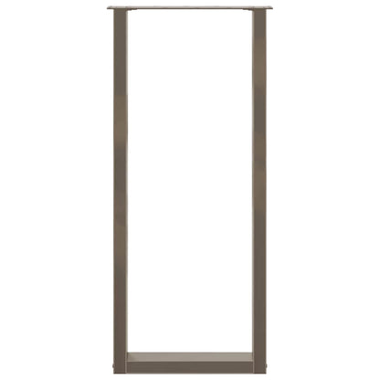Bar Table Legs U-Shaped 2 pcs Natural Steel 50x(110-111) cm Steel