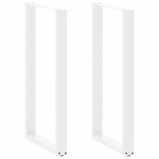 Bar Table Legs U-Shaped 2 pcs White 60x(110-111) cm Steel