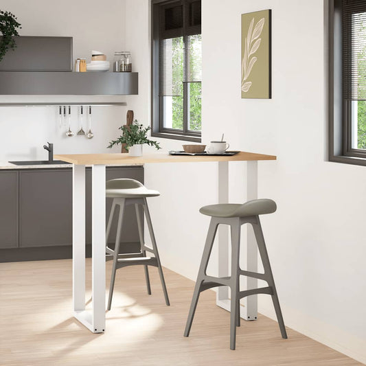 Bar Table Legs U-Shaped 2 pcs White 60x(110-111) cm Steel