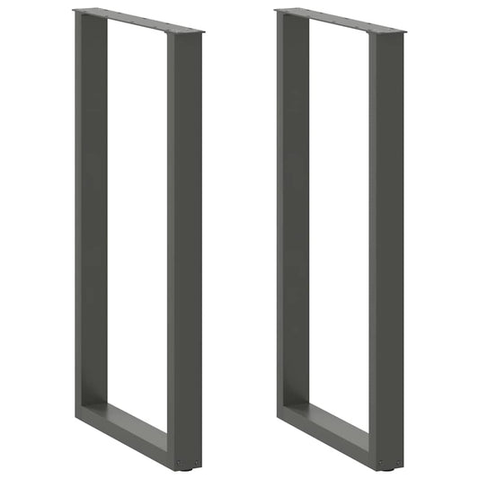 Bar Table Legs U-Shaped 2 pcs Anthracite 60x(110-111) cm Steel