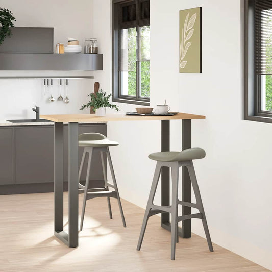 Bar Table Legs U-Shaped 2 pcs Anthracite 60x(110-111) cm Steel