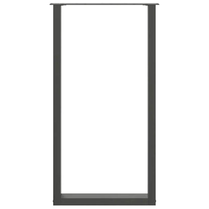 Bar Table Legs U-Shaped 2 pcs Anthracite 60x(110-111) cm Steel
