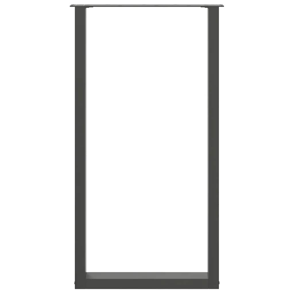 Bar Table Legs U-Shaped 2 pcs Anthracite 60x(110-111) cm Steel