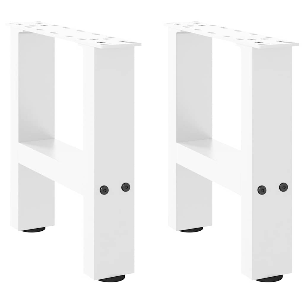 Coffee Table Legs White 2 pcs 40x(30-31) cm Steel