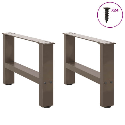 Coffee Table Legs Natural Steel 2 pcs 50x(30-31) cm Steel