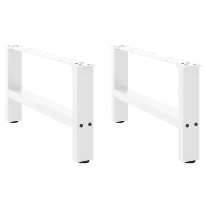 Coffee Table Legs White 2 pcs 60x(30-31) cm Steel