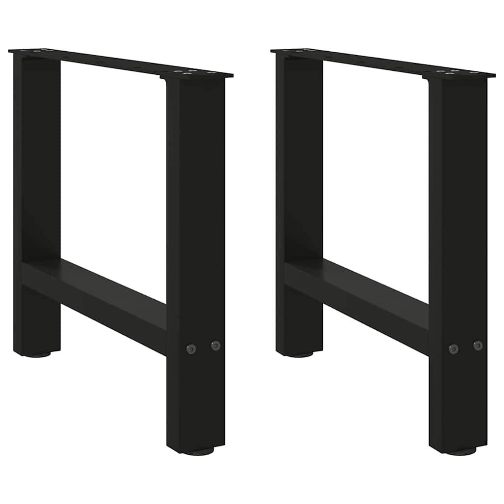Coffee Table Legs Black 2 pcs 60x(42-43) cm Steel