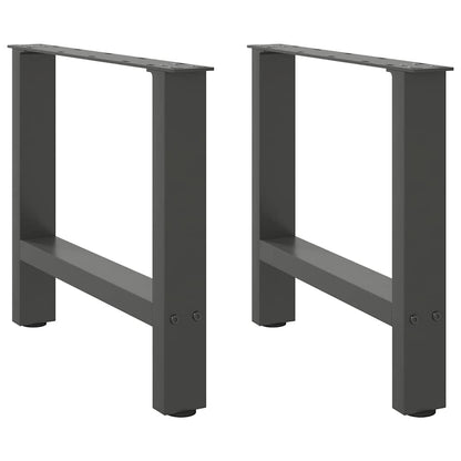 Coffee Table Legs Anthracite 2 pcs 60x(42-43) cm Steel