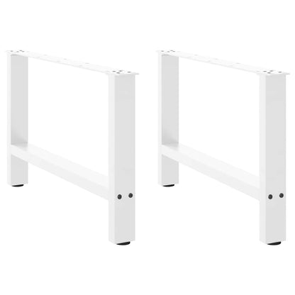 Coffee Table Legs White 2 pcs 70x(42-43) cm Steel