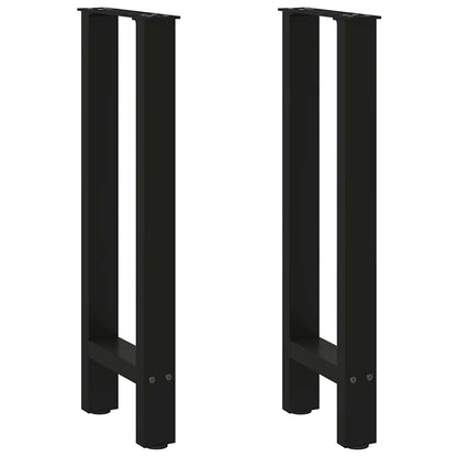 Console Table Legs Black 2 pcs 28x(72-73) cm Steel