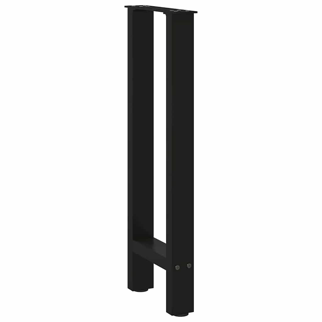 Console Table Legs Black 2 pcs 28x(72-73) cm Steel