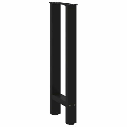 Console Table Legs Black 2 pcs 28x(72-73) cm Steel