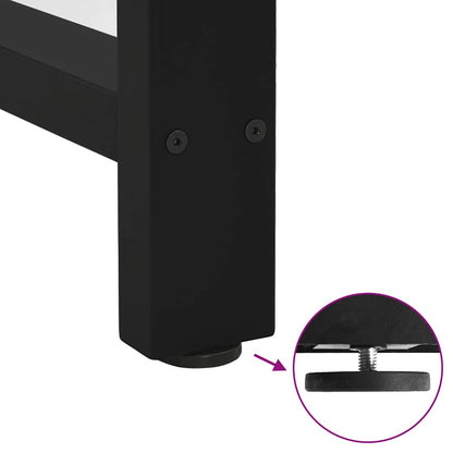 Console Table Legs Black 2 pcs 28x(72-73) cm Steel