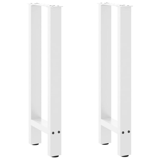 Console Table Legs White 2 pcs 28x(72-73) cm Steel