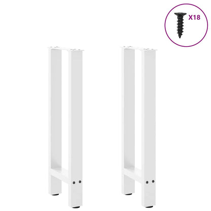 Console Table Legs White 2 pcs 28x(72-73) cm Steel