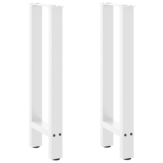Console Table Legs White 2 pcs 38x(72-73) cm Steel