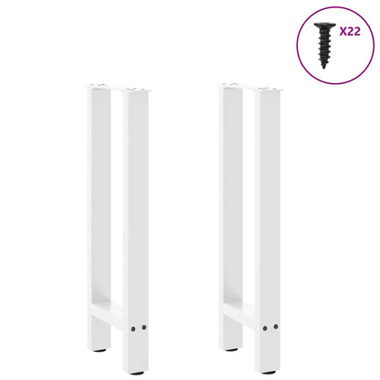 Console Table Legs White 2 pcs 38x(72-73) cm Steel