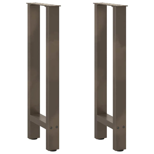 Console Table Legs Natural Steel 2 pcs 38x(72-73) cm Steel