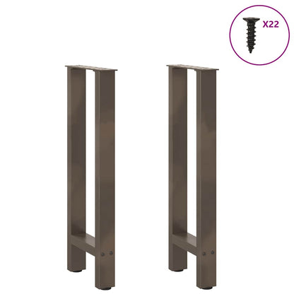 Console Table Legs Natural Steel 2 pcs 38x(72-73) cm Steel