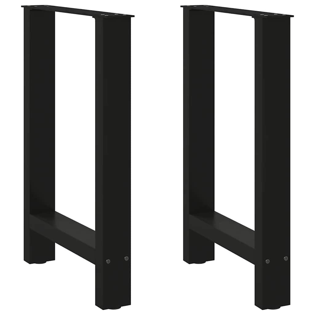 Dining Table Legs Black 2 pcs 50x(72-73) cm Steel