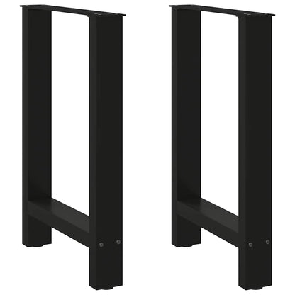 Dining Table Legs Black 2 pcs 50x(72-73) cm Steel