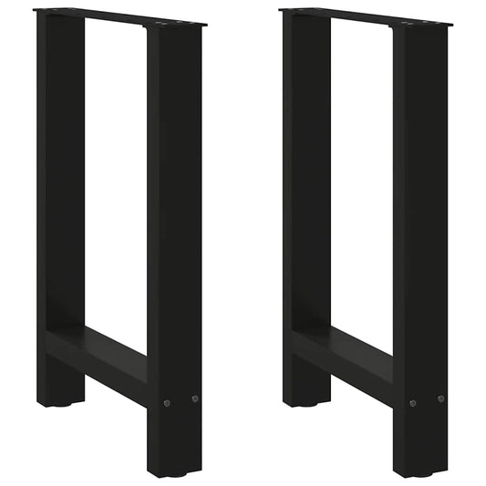 Dining Table Legs Black 2 pcs 50x(72-73) cm Steel