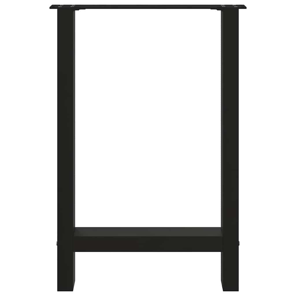 Dining Table Legs Black 2 pcs 50x(72-73) cm Steel