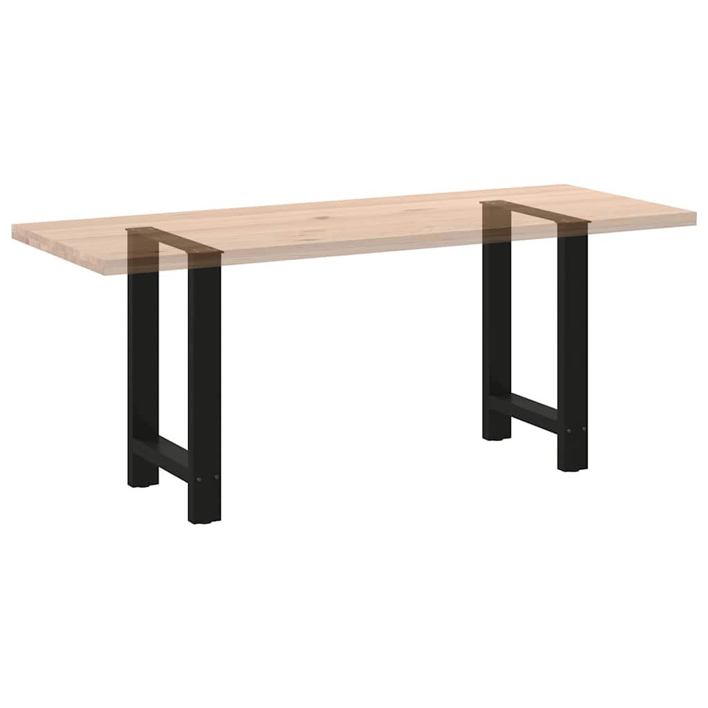 Dining Table Legs Black 2 pcs 50x(72-73) cm Steel