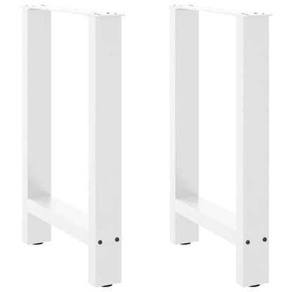 Dining Table Legs White 2 pcs 50x(72-73) cm Steel