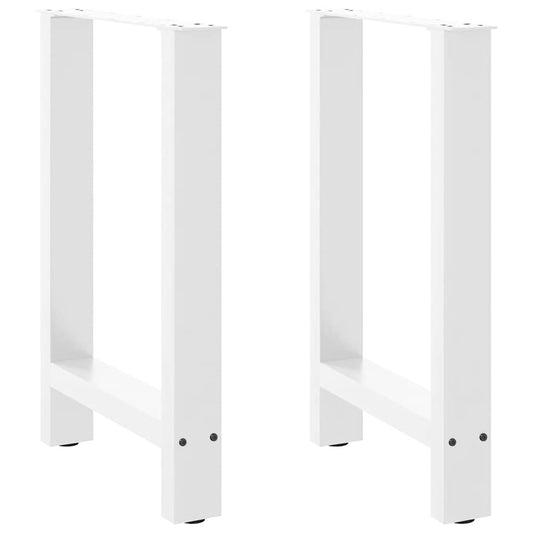 Dining Table Legs White 2 pcs 50x(72-73) cm Steel