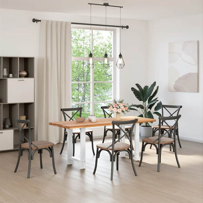 Dining Table Legs White 2 pcs 50x(72-73) cm Steel
