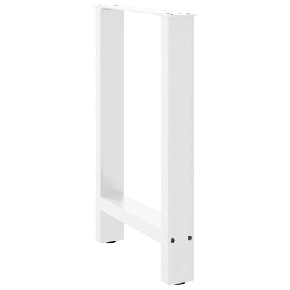 Dining Table Legs White 2 pcs 50x(72-73) cm Steel