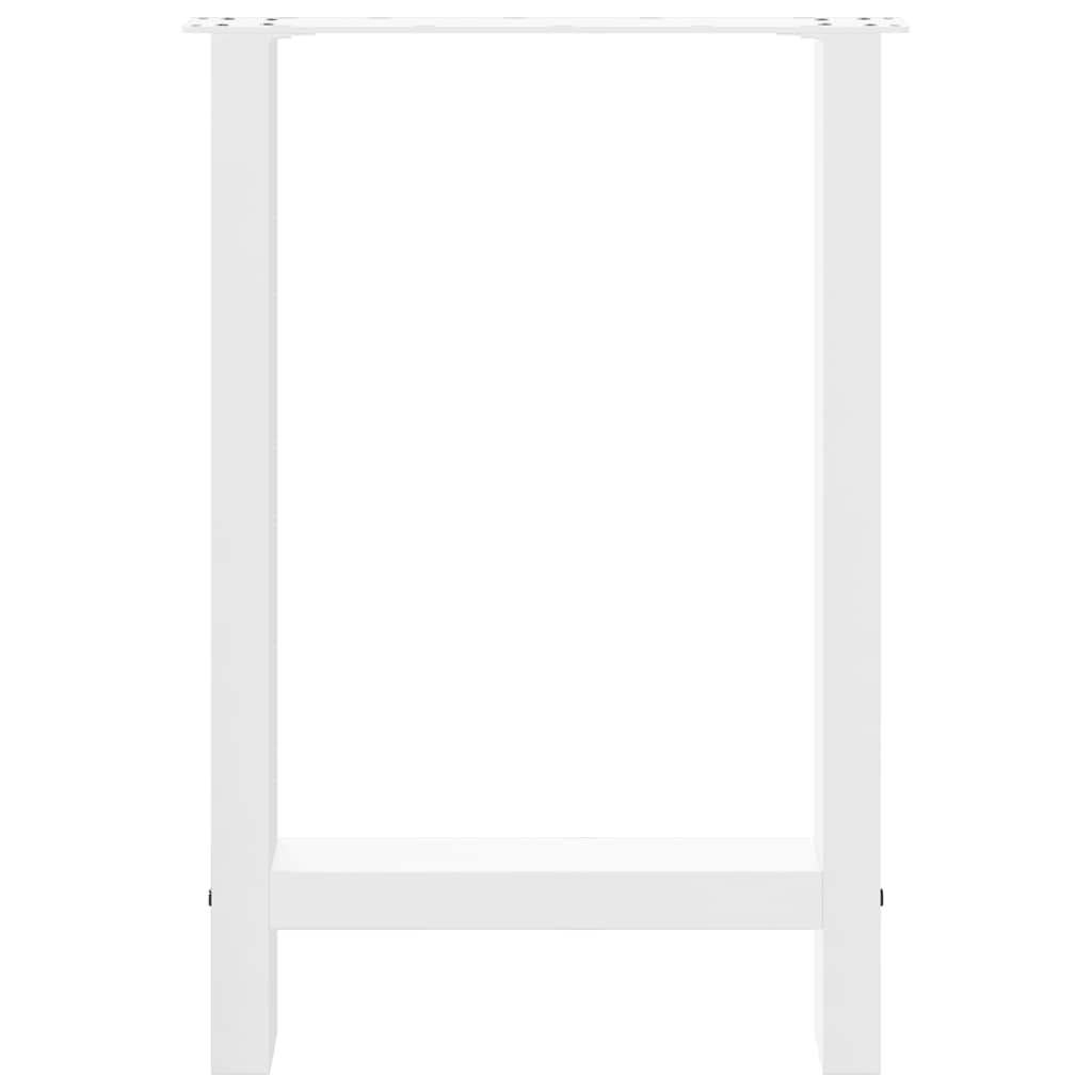Dining Table Legs White 2 pcs 50x(72-73) cm Steel