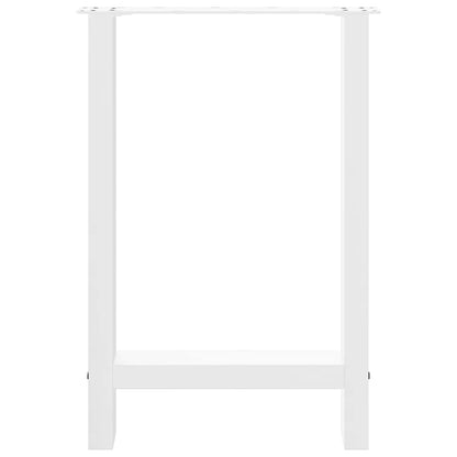 Dining Table Legs White 2 pcs 50x(72-73) cm Steel