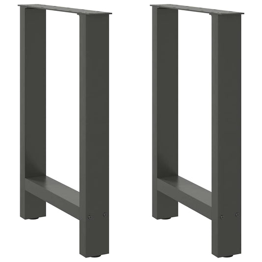 Dining Table Legs Anthracite 2 pcs 50x(72-73) cm Steel