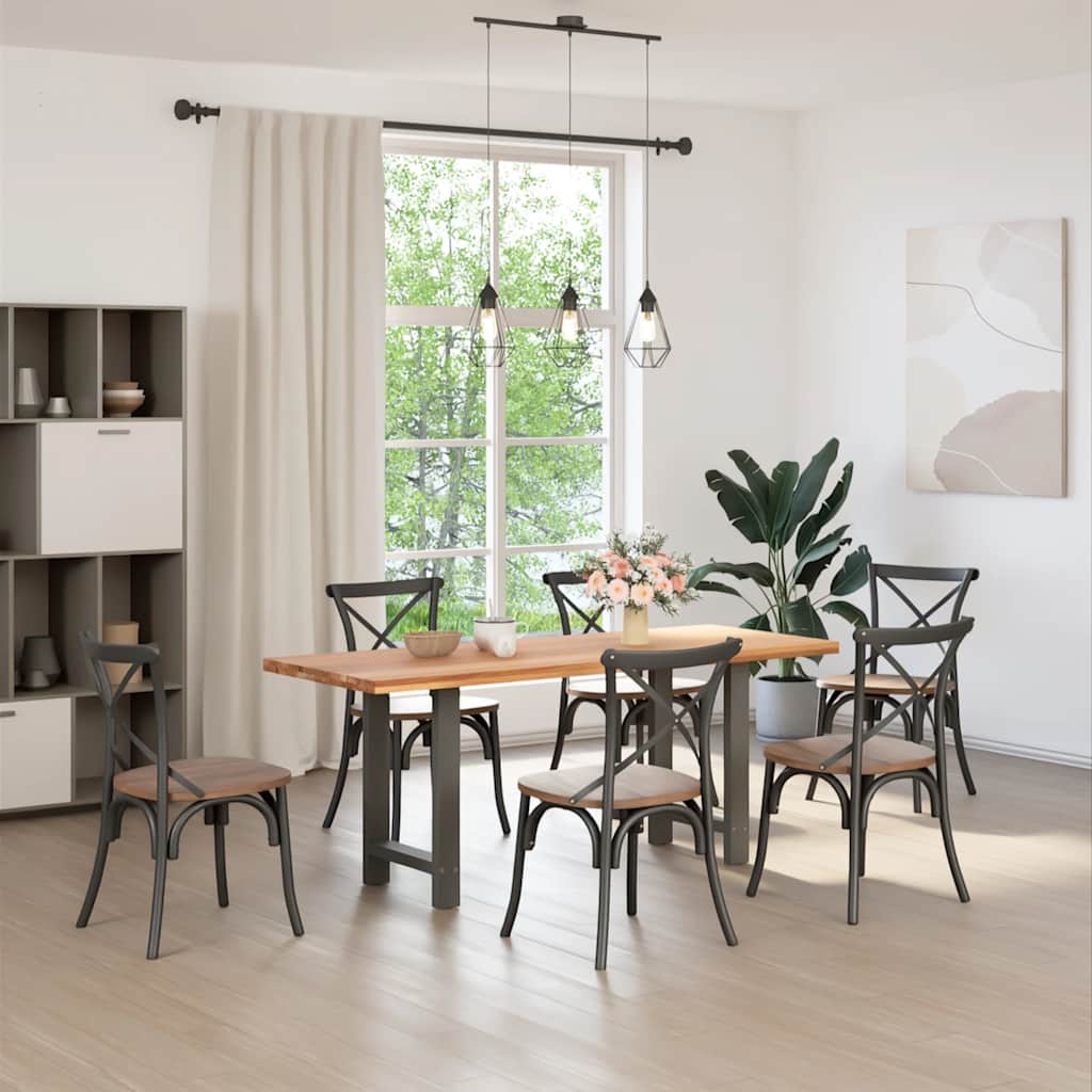 Dining Table Legs Anthracite 2 pcs 50x(72-73) cm Steel