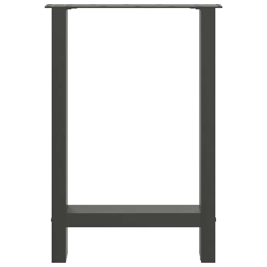 Dining Table Legs Anthracite 2 pcs 50x(72-73) cm Steel