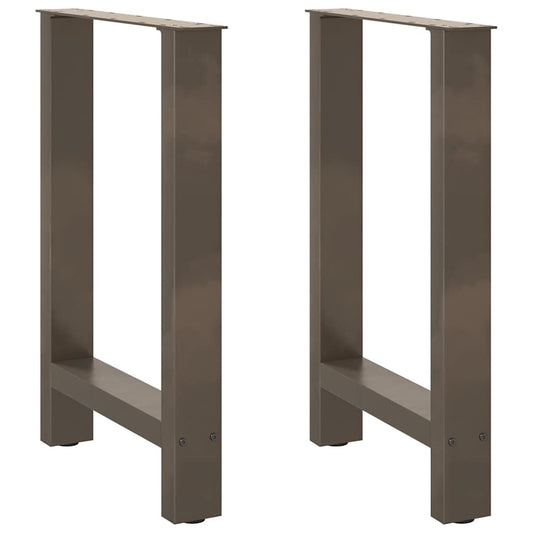 Dining Table Legs Natural Steel 2 pcs 50x(72-73) cm Steel