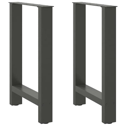 Dining Table Legs Anthracite 2 pcs 60x(72-73) cm Steel