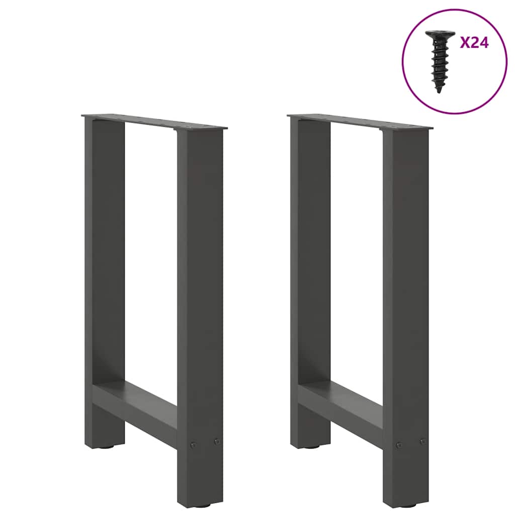 Dining Table Legs Anthracite 2 pcs 60x(72-73) cm Steel