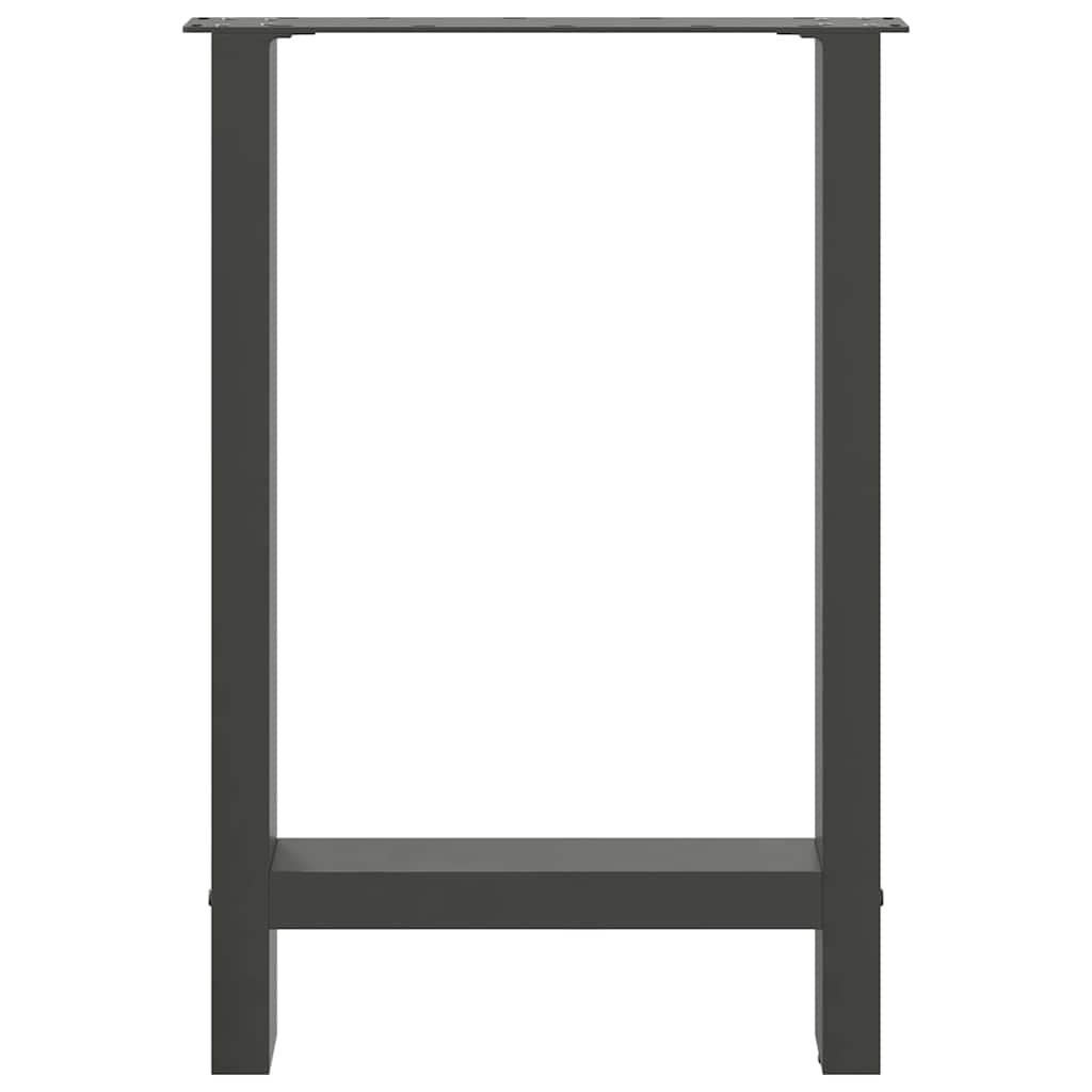 Dining Table Legs Anthracite 2 pcs 60x(72-73) cm Steel