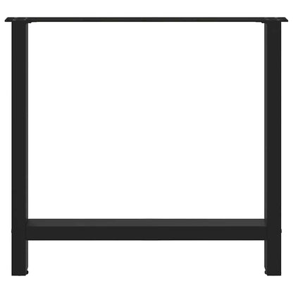 Dining Table Legs Black 2 pcs 70x(72-73) cm Steel