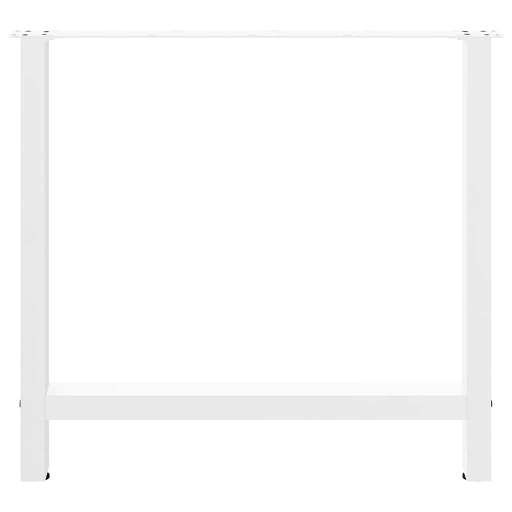 Dining Table Legs White 2 pcs 70x(72-73) cm Steel